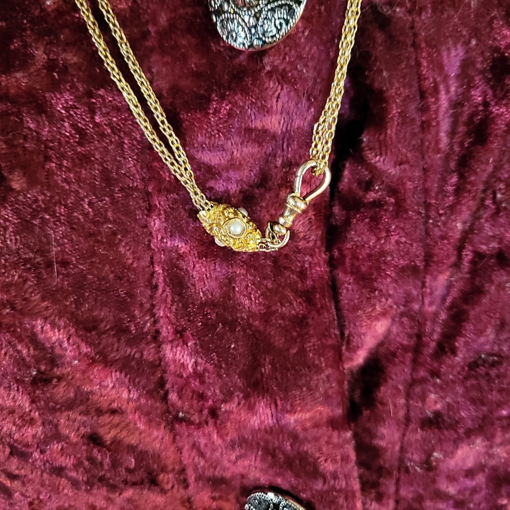 Antique 14kgold watch chain/muff guard